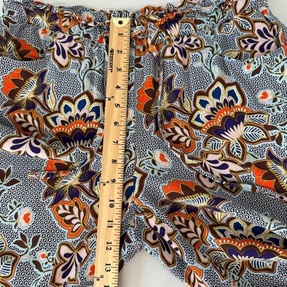 Loft Pull on Wide Leg Pants size S Floral Pockets Paper Bag - Picture 7 of 10